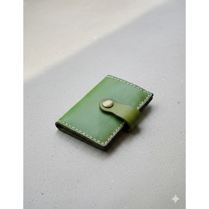 Hakiki Deri Akordiyon Cüzdan Kartlık