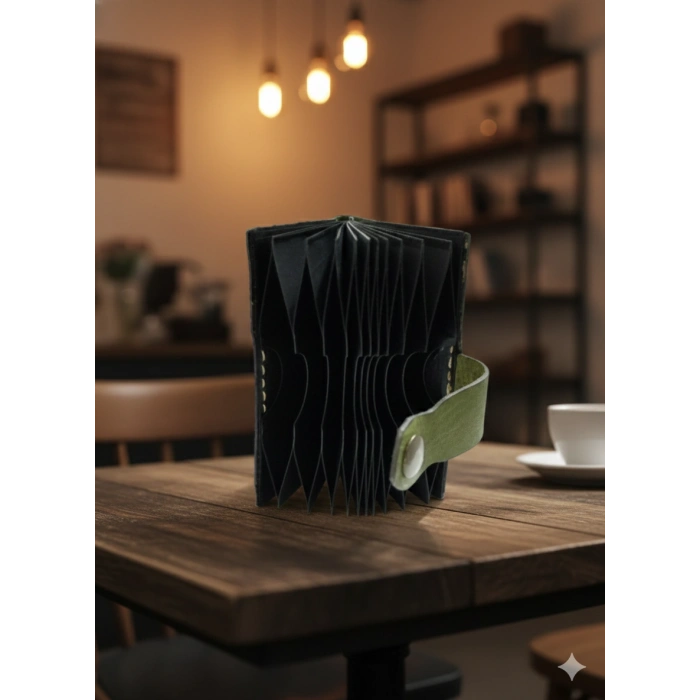 Hakiki Deri Akordiyon Cüzdan Kartlık