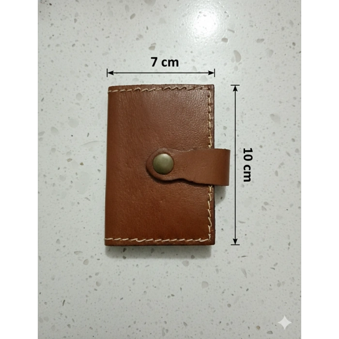 Hakiki Deri Akordiyon Cüzdan Kartlık