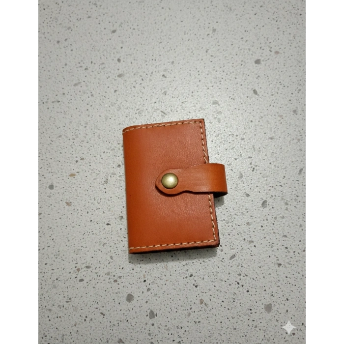 Hakiki Deri Akordiyon Cüzdan Kartlık