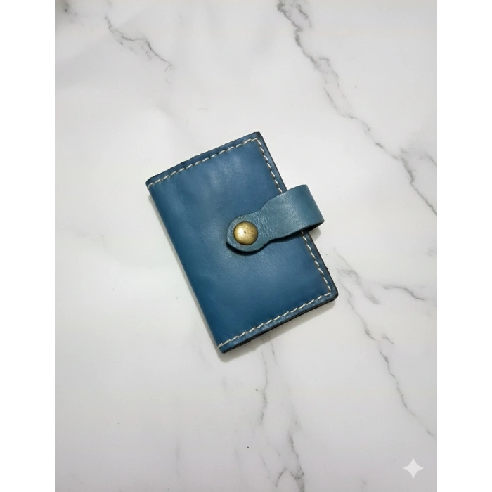 Hakiki Deri Akordiyon Cüzdan Kartlık