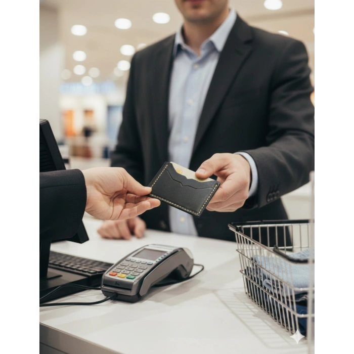 Hakiki Deri Cüzdan Katlanır Kartlık