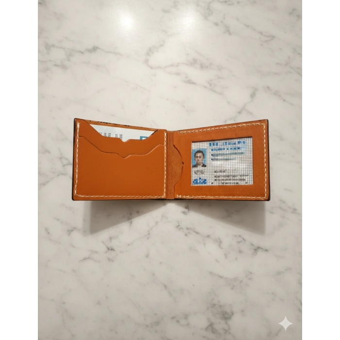 Hakiki Deri Cüzdan Katlanır Kartlık