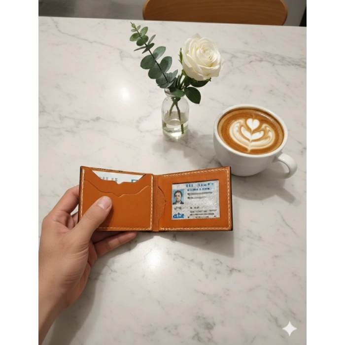 Hakiki Deri Cüzdan Katlanır Kartlık