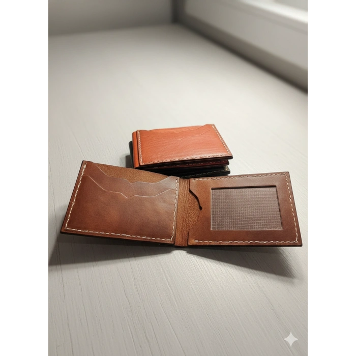 Hakiki Deri Cüzdan Katlanır Kartlık