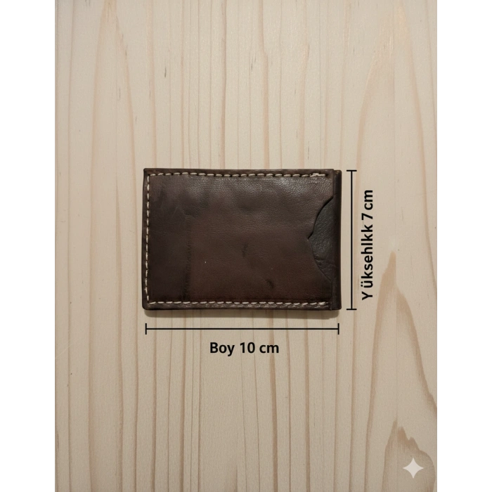 Hakiki Deri Cüzdan Katlanır Kartlık