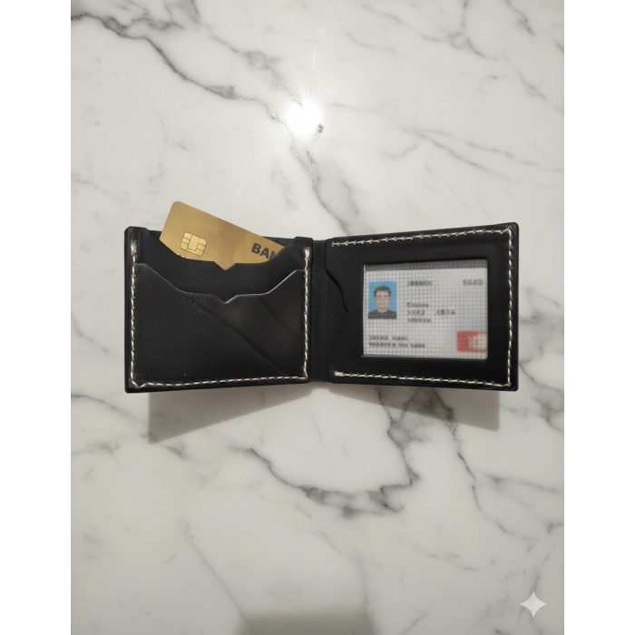 Hakiki Deri Cüzdan Katlanır Kartlık