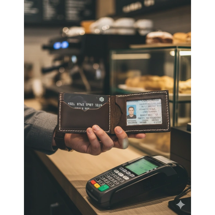 Hakiki Deri Cüzdan Katlanır Kartlık