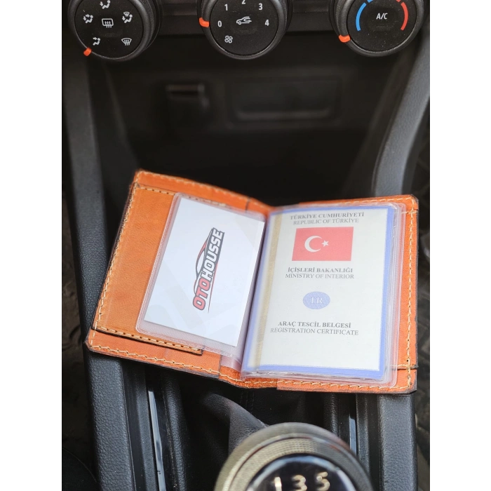 Hakiki Deri Ruhsatlık Erkek Kadın Cüzdan