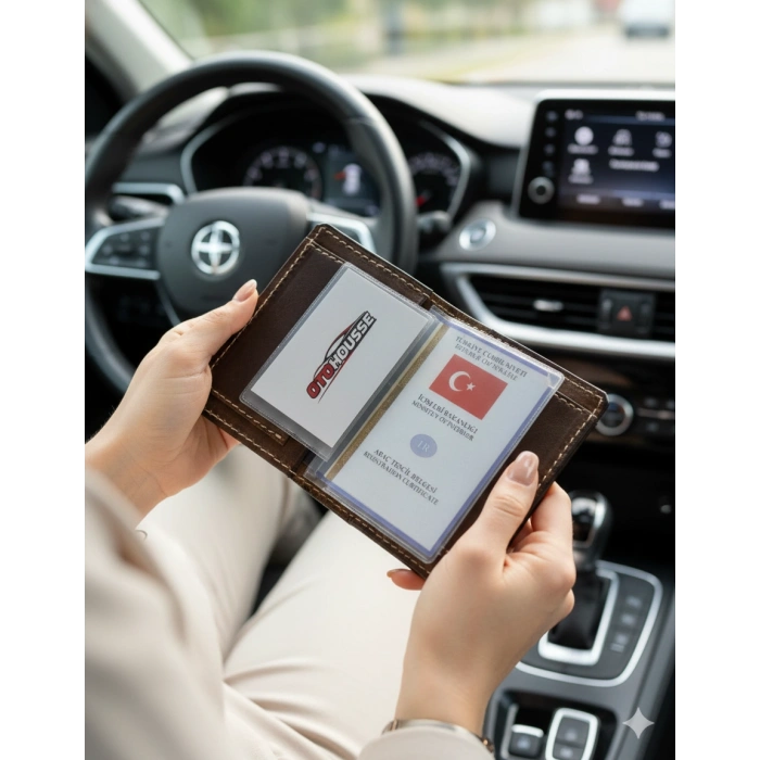 Hakiki Deri Ruhsatlık Erkek Kadın Cüzdan