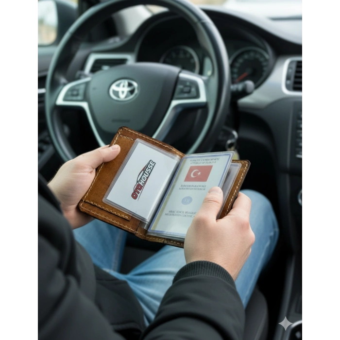 Hakiki Deri Ruhsatlık Erkek Kadın Cüzdan