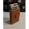 Hakiki Deri Mekanizmalı Akıllı Cüzdan Kartlık