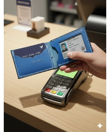 Hakiki Deri Cüzdan Katlanır Kartlık