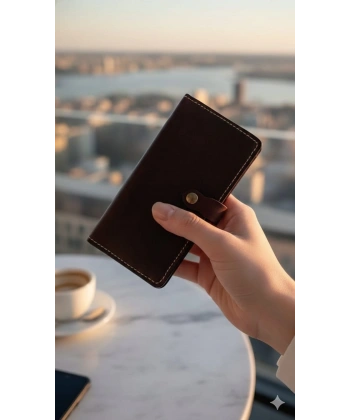 Hakiki Deri Kadın Cüzdan Bozuk Para Kartlık ve Kağıt Para Gözlü
