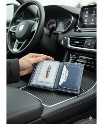 Hakiki Deri Ruhsatlık Erkek Kadın Cüzdan