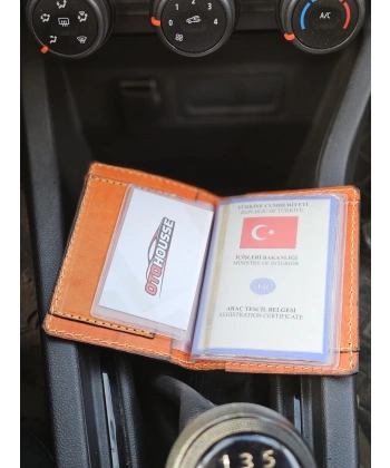 Hakiki Deri Ruhsatlık Erkek Kadın Cüzdan