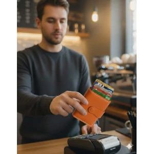 Hakiki Deri Mekanizmalı Akıllı Cüzdan Kartlık