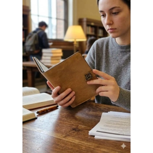 Premium Hakiki Deri Çok Amaçlı Portföy ve Tablet Kılıfı - Vintage Taba