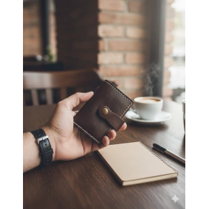 Hakiki Deri Akordiyon Cüzdan Kartlık