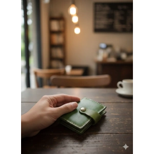 Hakiki Deri Akordiyon Cüzdan Kartlık