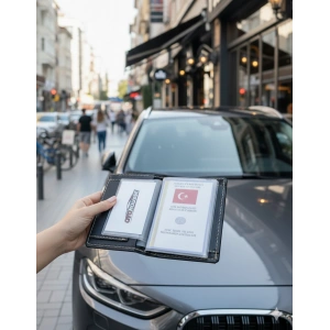 Hakiki Deri Ruhsatlık Erkek Kadın Cüzdan