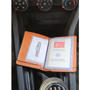 Hakiki Deri Ruhsatlık Erkek Kadın Cüzdan