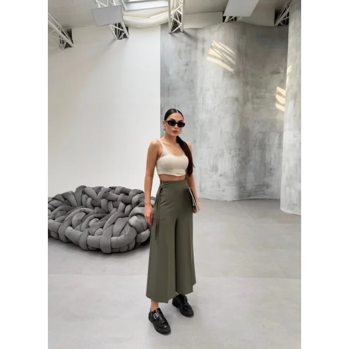 230 Gr Poly Viscose Full Lycra Metal Toka Aksesuarli Pantolon