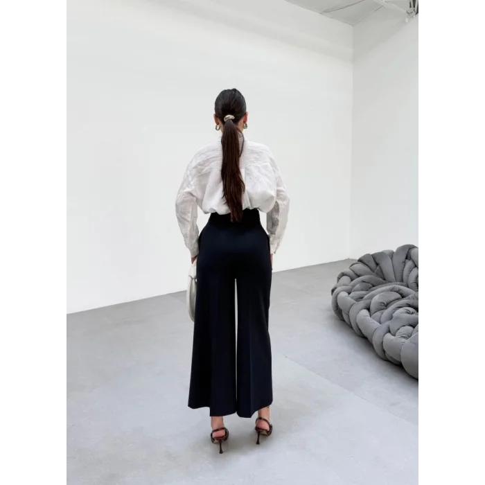 230 Gr Poly Viscose Full Lycra Metal Toka Aksesuarli Pantolon