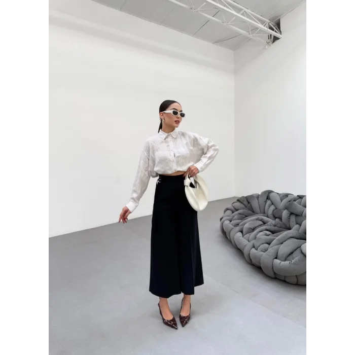 230 Gr Poly Viscose Full Lycra Metal Toka Aksesuarli Pantolon