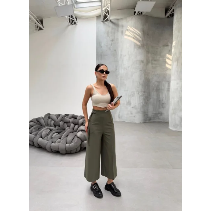 230 Gr Poly Viscose Full Lycra Metal Toka Aksesuarli Pantolon