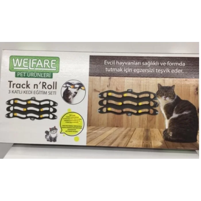 3 Kanallı Vantuzlu Kedi Oyun Tüneli