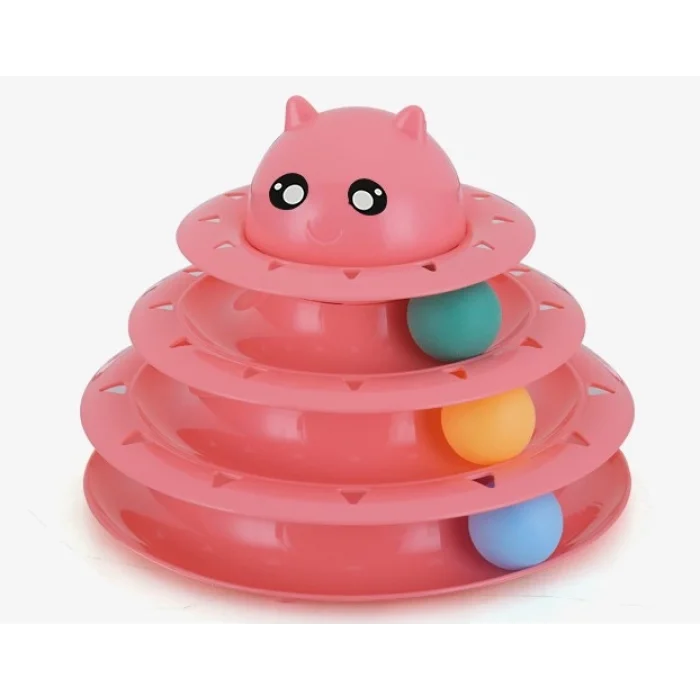 3 Katlı Kedi Oyuncağı Kedi Başlıklı Yeni