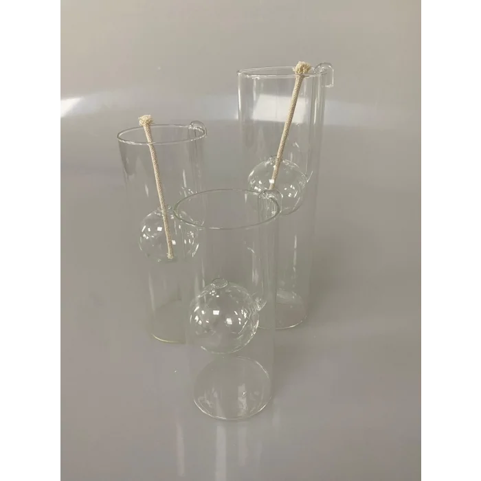 3lü Silindir İçi Küre Cam Kandil Seti