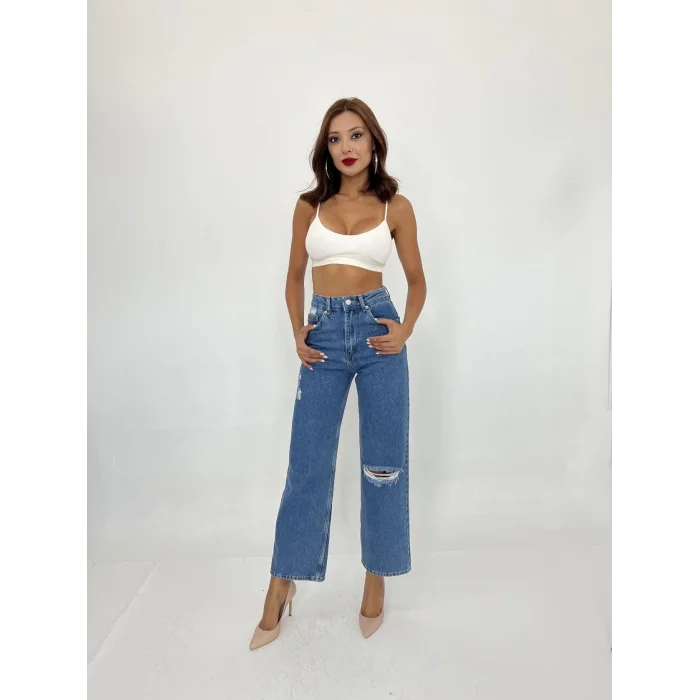 6288 KOT PANTOLON-MAVİ