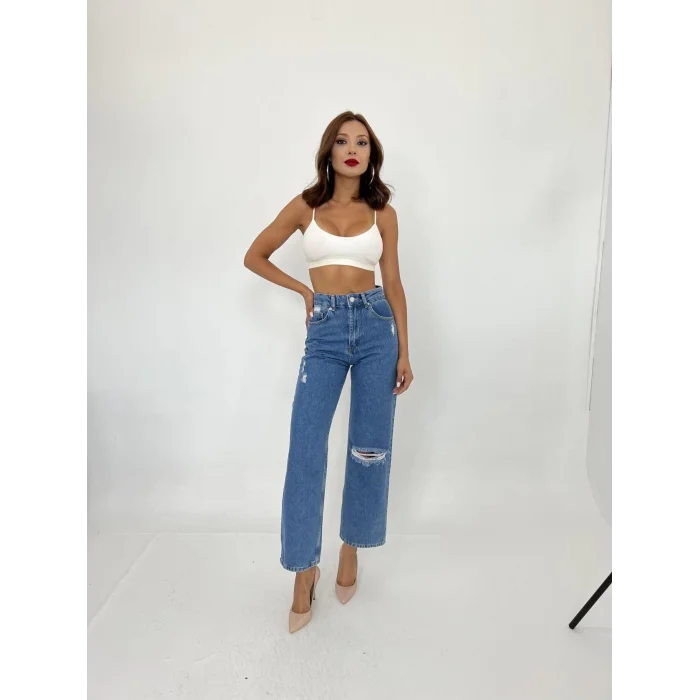 6288 KOT PANTOLON-MAVİ