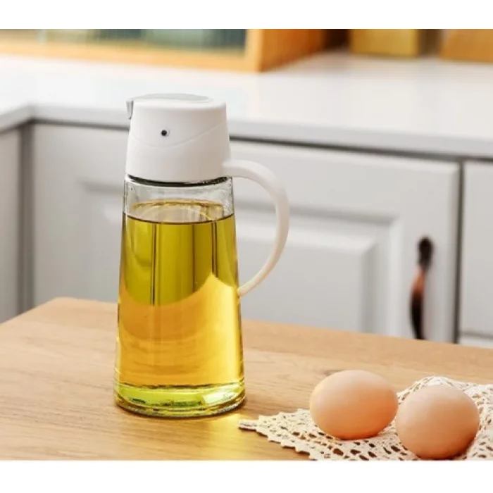 630 ml Otomatik Kapaklı Yağdanlık Cam Şişe