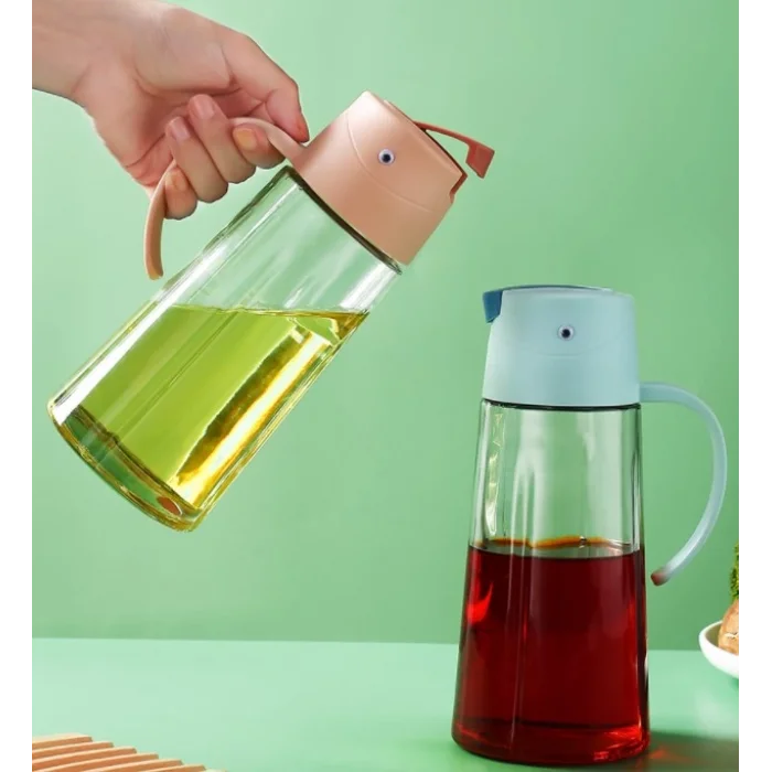 630 ml Otomatik Kapaklı Yağdanlık Cam Şişe