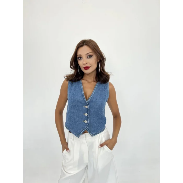 6887 KOT YELEK-MAVİ