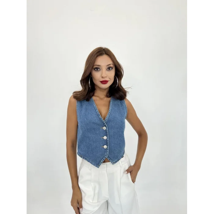 6887 KOT YELEK-MAVİ