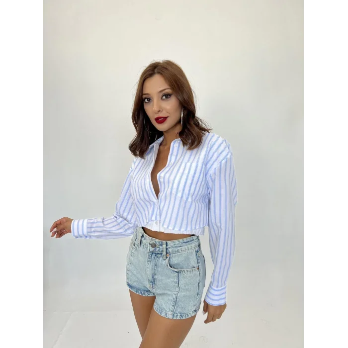 7055 GÖMLEK-LOS ANGELES ÇİZGİLİ