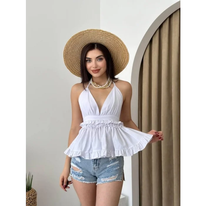 Agnes Sırt Detay Bluz