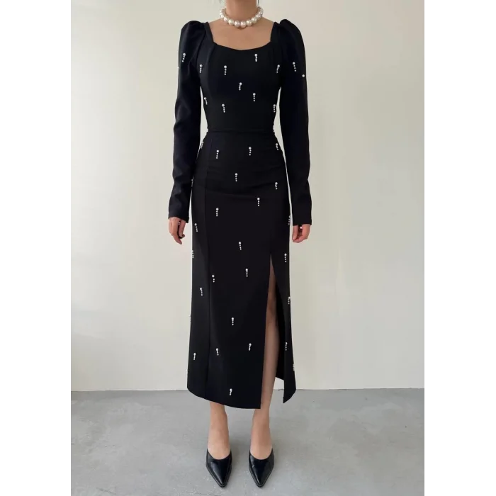 Akit İnci Detaylı Elbise