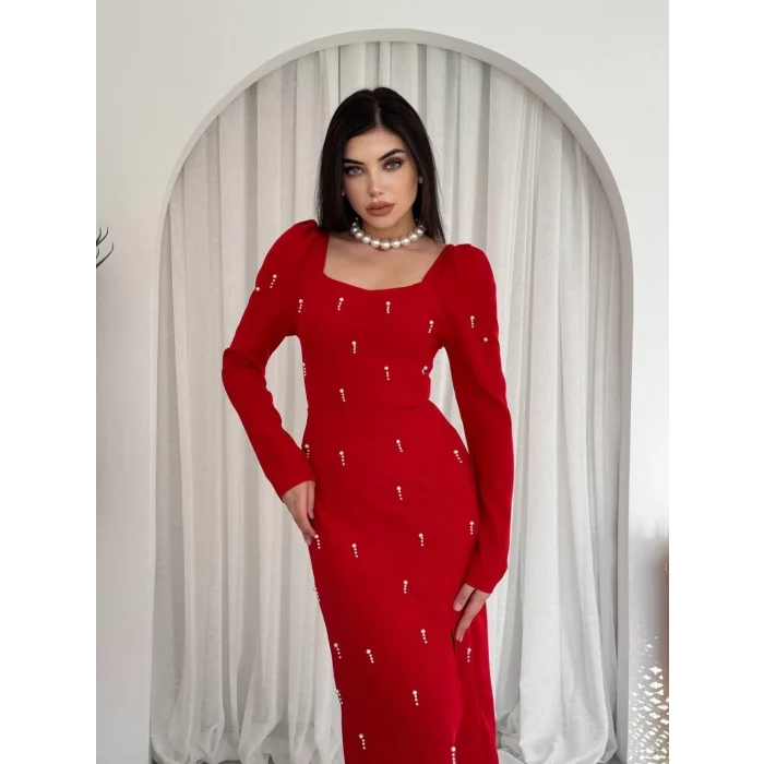 Akit İnci Detaylı Elbise