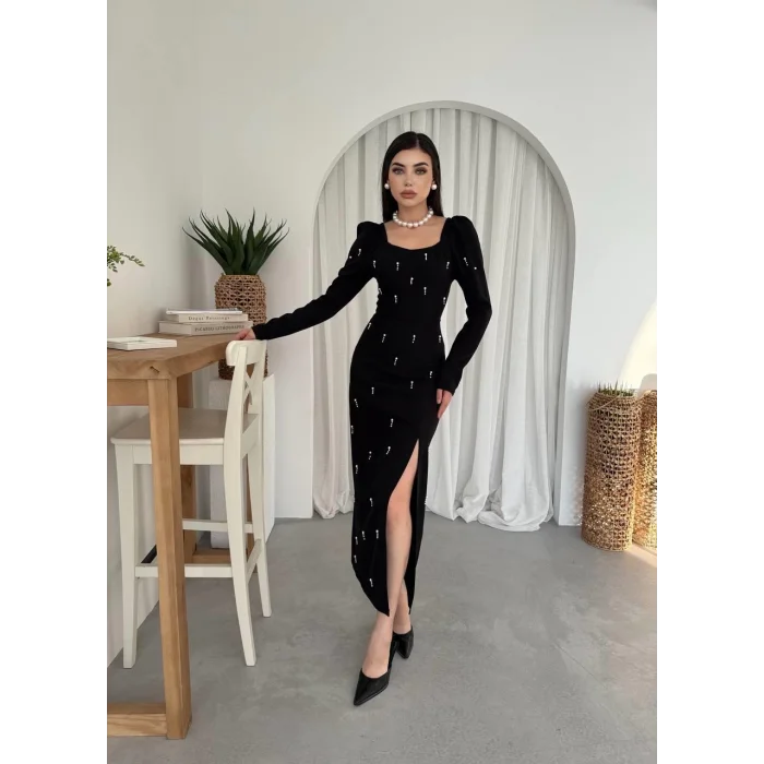 Akit İnci Detaylı Elbise