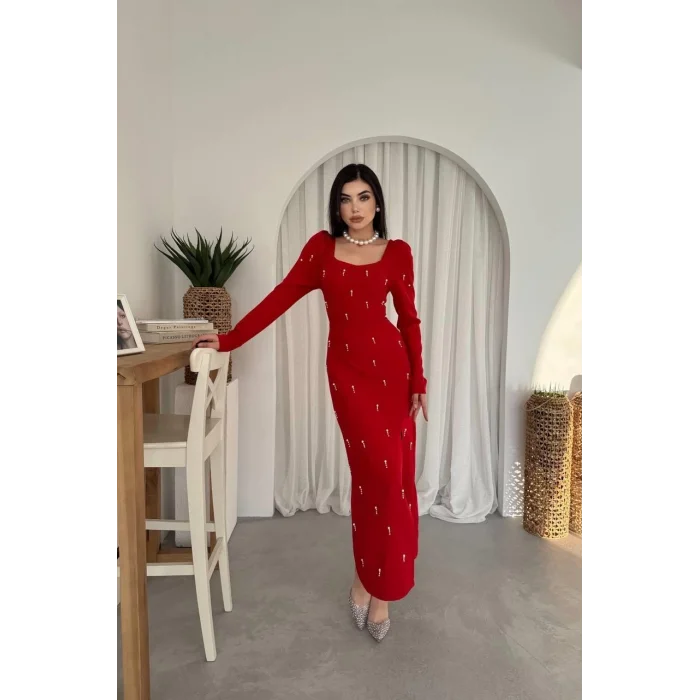 Akit İnci Detaylı Elbise