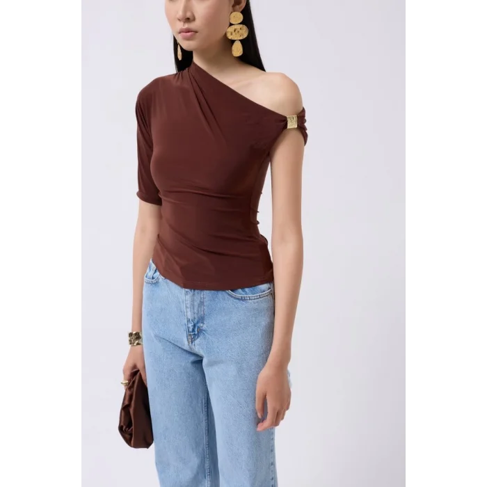 Aksesuar Detay Cutout Bluz