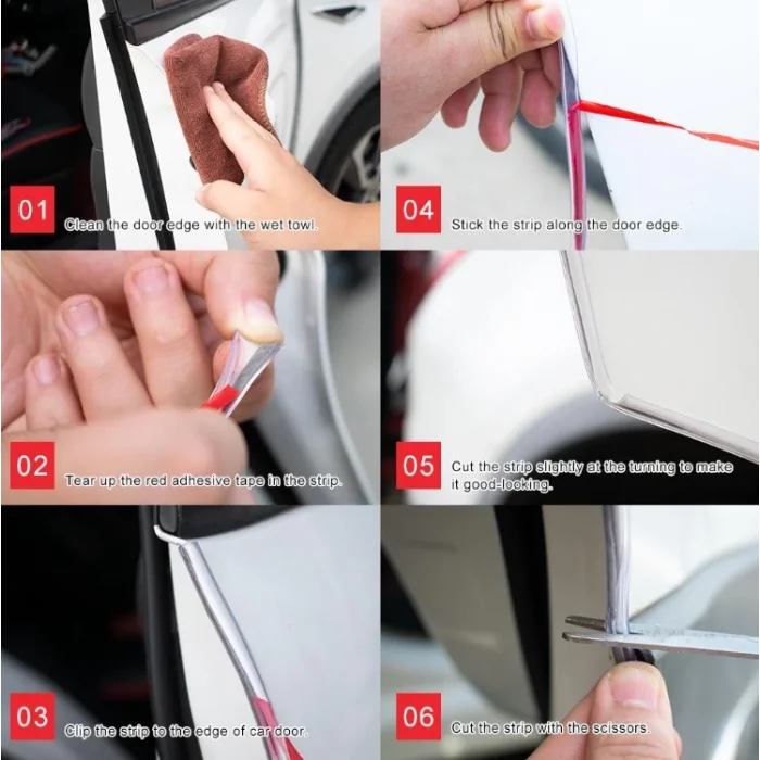 Araba Kapı Kenar Koruma Fitili Şeffaf 5 metre