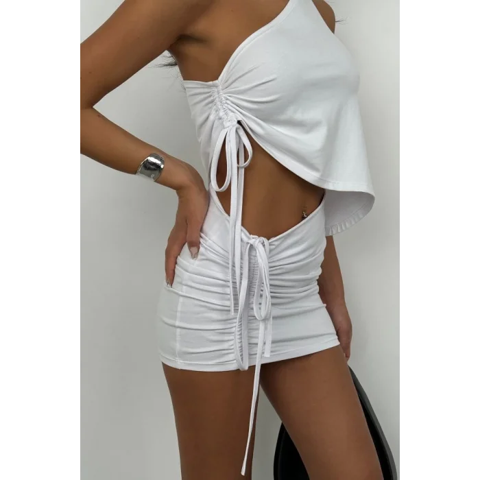 Asansörlü Tek Omuz Asimetrik Bluz