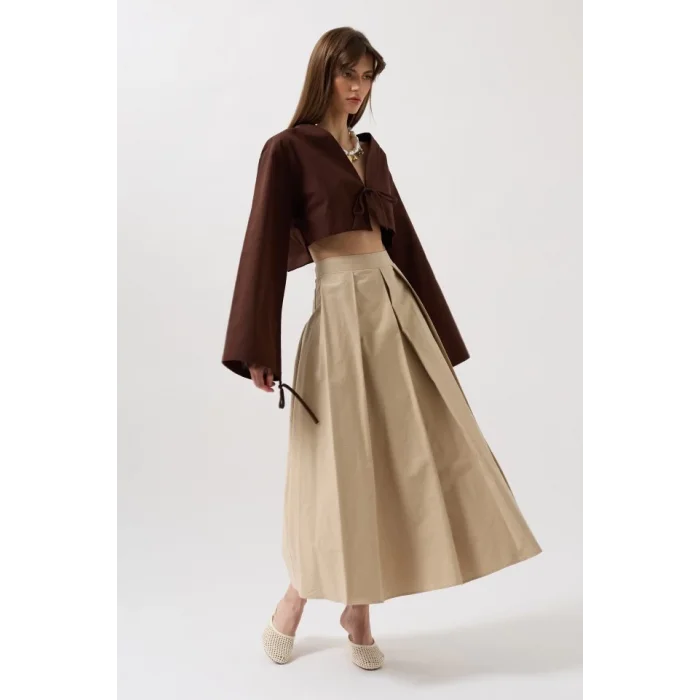 Bağlama Detay Uzun Kol Bluz