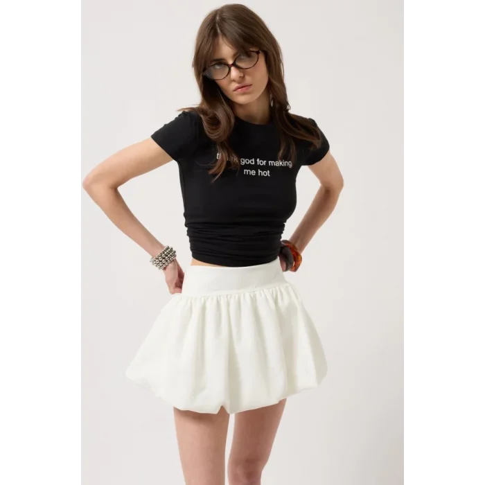 Balon Detay Mini Etek